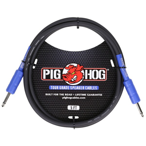 Main product image for Pig Hog PHSC5 5 ft. Tour Grade Speaker Cable 14 AWG 1/4" to 1/4"256-027